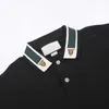 Designer Stripe Polo Shirt T Camicie Serpente Polo Ape Tigre Floral ricamo da uomo High Street Fashion Horse Polot-Shirt