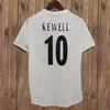 00 02 Kewell retro krótkie rękawowe koszulki piłkarskie Hasselbaink McAllister Home and Away White Żółta niebieska koszula piłkarska