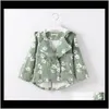 Automne Hiver Fashion Girl Floral Impression Manteaux Bébé Girls à double boutonnage Capuche à capuche Enfants Princess Windbreaker RC0ev manteau YGDCC