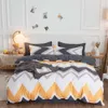 Moda Simple Navidad copos de nieve juegos de cama para el hogar funda nórdica sábana plana Full King Single Queen Otoño Invierno ropa de cama