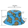 Cappello da pescatore Cappello da bacino con motivo ananas alla frutta estiva Cappellino da pescatore parasole da indossare su entrambi i lati
