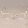 2023 óculos de grife de grife vintage sem aro transparente óculos transparentes de moldura Eyewear Men Acessórios Oculos Opyeglasses 6384 Óculos de sol BYCV