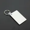 Blank Sublimation Rectangle hardboard Keychain DIY Printing MDF Wooden Keychains Promotional Gift Accessories heat transfer key chains