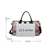 leather messenger bags outdoor sports travel fitness bag waterproof wear-resistant Oxford women handbag wet and dry separation large capacity plaid handbags