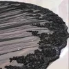 Bruidsluiers Real POS Black Cape Pailletten Kant Tulle Bruiloft Schouder Boleros Accessoires Kathedraal voor Bruid 3 5 meter