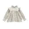 Baby girls floral shirt children's cotton long-sleeved toddler girl fall clothes blouse 210515