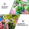 6PC Amerikanska Independence Day Party Decorations US Flag Målade Julbollar Patriotisk Hängande Boll