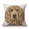 AlmofadaDecorativa Travesseiro Airedale Terrier Capa de Almofada Labrador Dog Collie Fronha Decoração Bege Linho Branco Poliéster 45X45cm 7750059