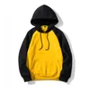 Mens Hoodies Casual Hooded Jacket Contrast Color Hip Hop Streetwear Spring Sweatshirts Skateboard Women Pullover