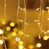Strings 3M/5M LED Solar Icicle String Lights Waterproof Curtain Christmas For Bedroom Patio Garden With Remote