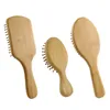 Pente de escova de cabelo de bambu natural Melhore os pentes de almofada de ar de crescimento do cabelo para massagem de couro cabeludo anti-estática sem pente do emaranhado de cabelo