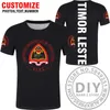 Timor Wschód T Shirt Darmowy Niestandardowy Numer Nazwa TMP T-shirt Nation Flag Portugalski Republika TP Leste College Drukuj Zdjęcie X0602