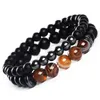 2pcs/set Natural Stone Handmade Beaded Strands Elastic Charm Bracelets For Women Men Party Club Yoga Energy Jewelry