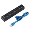 Hub 3.0 Multi USB Splitter High Speed 7 Ports For PC Laptop External Extension Adapter With Power Cable #LR211
