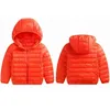子供たちのジャケットの上着の少年と女の子秋の暖かいフード付きコート10代のパーカーキッズ冬のサイズ1 2 10 12 15歳211027