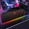 Red Dragon MSI RGB Gaming Grande Mouse Pad Mousepad LED Mousepad Grande com tapete de luz de fundo para teclado Mouse Pad Non-skid