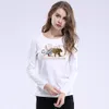 Estilo Gótico Mulheres Roupas Quente Broca Letras Camisetas Tshirt T-shirt de Diamante Feminino Tops Casuais T-shirt T-shirt T-shirt Tees de Manga Completa Senhora Strass 210401