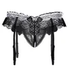 Dames Slipje Dames Doorzichtige Parel Crotchless Erotische G-string Bloemen Kant Laagbouw Ruche Strik Lingerie Strings Met G2255