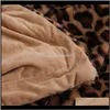 Decken Textilien Garten Drop Lieferung 2021 Faux Pelz Wurf Leopard Druck Polyestser Minky Fleece Couch Sofa Home Decor Decke Twin 67HR