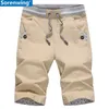 Brand Summer Linen Cotton Shorts Homens Marca de Moda Fashionshorts Respirável Cool Curto Masculino Homem Casual 210716