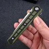 High Quality Flipper Folding Knife D2 Stone Wash Blade G10 + Stainless Steel Handle Ball Bearing Fast Open EDC Pocket Knives