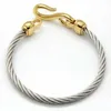 Bracelet en acier titane bicolore crochets bijoux de mode Infinity Love bracelets de charme bracelets pour femmes Q0717