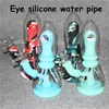 7,8 pouces bangs en verre narguilé Pipe à eau en silicone dab rigs avec bol de tabac de 14 mm