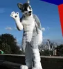Costume de mascotte Halloween Wolf Dog Husky de qualité supérieure, personnage de dessin animé, carnaval unisexe, taille adulte, tenue fantaisie de fête d'anniversaire de noël
