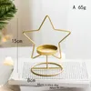 Candle Holders Christmas Candlestick Decorations Metal Holder Pentagram Elf Xmas Tree Shaped Ornament Table Home Decoration