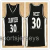 30 David West Xavier College Basketball Jersey Costume Personalizado Algum Número Nome Jerseys