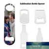 Creatieve Sublimatie Blanco Roestvrijstalen Platte Flesopener Zilveren Bierflesopener voor Keuken Bar Restaurant Feest Fabrieksprijs expert ontwerp Kwaliteit