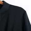 Vestido negro de satén anudado Midi Negro Mujeres elegante Manga larga Oficina Dama Vestidos Mujer Fashion Front Button Pitted Vestido 210524