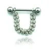 Wysoko jakościowa modna srebrna chirurgiczna stalowa półkola pierścienia sutków dla kobiet biżuteria do ciała