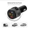 Transmisor FM Bluetooth para coche C57 Adaptador inalámbrico de radio para coche con QC 3.0 Carga rápida Llamada manos libres Kit de cargador de coche Dual