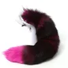 70cm / 27.5 "Real Genuine Fox Fur Cauda Plug Metal Inox Anal Anal Butt Adulto Jogos Sweet Games Cosplay Toy