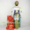 Peking Henan Opera Sima Yi Python Robe weiß ganz gold Drache JingJu Bühne Cosplay Drama Kostüm Film TV Performance