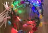 LED Light Up Party Glasses Flower Crown Decoration Glow in The Dark Flashing Headband Eyewear for Wedding Birthday Festival Neon Party