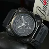 2021 Vijf steken luxe herenhorloges Alle wijzerplaatwerk Quartz Horloge Topmerk Rubberen riem Relogio Mannen mode-accessoires hoge quali2596