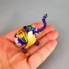 Handmade Colorful Cloisonne Enamel Filigree Elephant Hanging Pendant Ornament Christmas Tree Accessory Decorations Keychain Bag Charm Gifts with Box