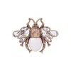 Pins, Brooches Vintage Antique Metal Imitation Pearl Insect Bee Pin Fashion High-end Jewelry Females Suits Coat For Women