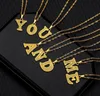 NOUVELLE Arrivée Minuscule Or Lettre Initiale Collier pour Femmes Hip Hop A-Z Alphabet Pendentif Vintage Collier Déclaration Bijoux Cadeau De Noël