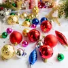 30 pcs bola de natal 3-6cm ornamentos quebrando à prova de suspensão brilhante brilho brilhante bolas de natal árvore decorativa pingente para festa de casamento de férias