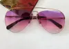 Summer Gold Pilot Grease Sunglasses for Women 1213 Gray Gradiente Lente Lente Frame Design de Moda Glasses UV 400 Wear Wear com Box1357272