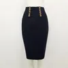 Arrival Women Black Red White Bodycon Bandage Skirt Designer High Waist Sequined Night Club Party Pencil 210629