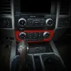 ABS Centralna Klimatyzacja Panel Kontrolny Okładki Dekoracji Dla Forda F150 15+ Czerwone włókno węglowe 1 sztuk