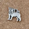 Pug Dog Charms Wisiorki 200 sztuk / partia 15x16mm Antique Silver Moda Biżuteria DIY Fit Bransoletki Naszyjnik Kolczyki A-224