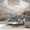 Benutzerdefinierte jede Größe Wandbild Tapete moderne 3D geometrische Linie Wandmalerei Wohnzimmer TV Sofa Schlafzimmer Hintergrund Papel De Parede 3D