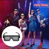 Party-Dekoration, leuchtende LED-Brille, USB-Aufladung, leuchtende Brillen, 4 Farben, 10 Muster, leuchtende Sonnenbrille, Halloween, Bar, KTV, Partys, Requisite D