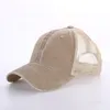 8色サンシェードポニーテール帽子メンズウォッシュ野球帽屋外スポーツ調整可能な日焼け防止メッシュキャップT9i001300