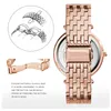 Drop Women Rose Gold Top Luxury Brand Quartz Fashion Waterproof Wrist Watch 1 set Gift Dress relogio feminino 210527